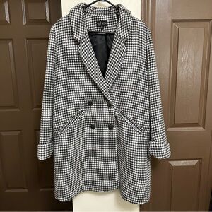 Zara houndstooth coat